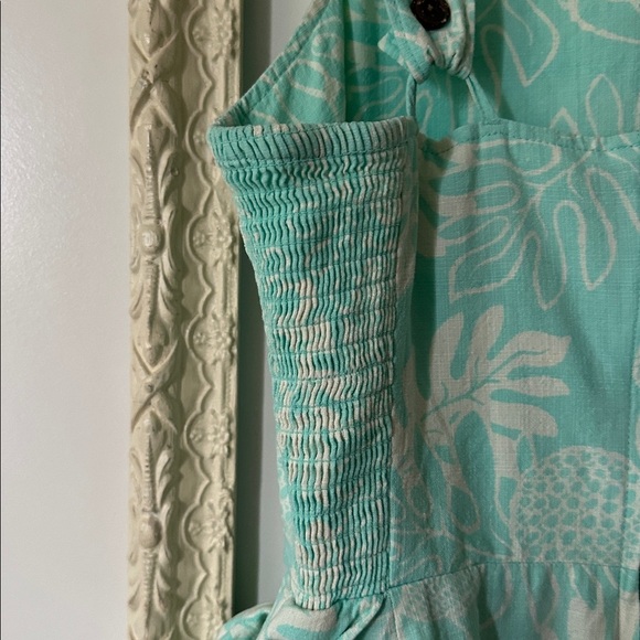 PATAGONIA | Organic Cotton Elegant Green Floral Dress - Picture 12 of 13